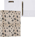 Cowboy Desert Round Ring Binders 1.5 Inch Cactus Skull Horse 3 Ring Clipboard by Wamika
