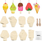 Subacy 80 PCS Unfinished Wood Cutouts 8 Styles DIY Wooden Spring Ornaments by GRADUATIONDECORATIONS