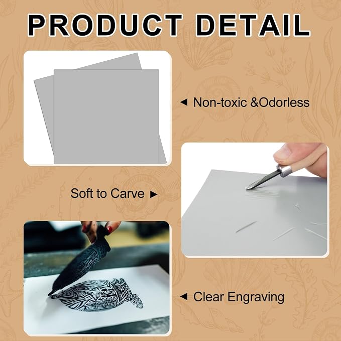 Yeaqee 1 Pcs 8 x 10 Inch Linoleum Blocks - Image 3
