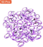 MECCANIXITY 50Pcs Acrylic Oval Gems 13x18 mm Flat Back Artificial Rhinestones - Image 3