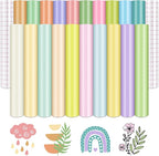 Tintnut Boho Permanent Vinyl 20 Sheets 12''x10'' Pastel Adhesive Vinyl | Solid by Tintnut