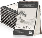 Jexine 20 Pcs 5.5'' x 8.5'' Top Spiral Bound Sketch Book 30 Sheet Each by Jexine