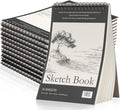 Jexine 40 Pcs 5.5'' x 8.5'' Top Spiral Bound Sketch Book 30 Sheet Each by Jexine
