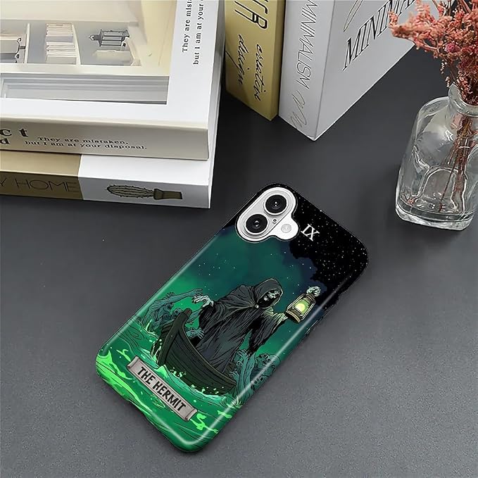 ZHEGAILIAN Case for iPhone 16 Plus, The Hermit Night Skull Durable Shockproof - Image 4
