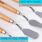 MEEDEN 5Pcs Palette Knife Set: Stainless Steel Painting Knives - Image 3