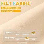 Light Apricot 18" X 36" Felt Fabric Sheet - Image 2