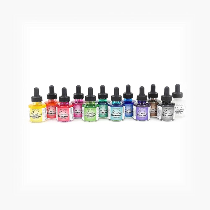 Dr. Ph. Martin's Bombay India Ink Ink Set, 1.0 oz, Set 1 Colors, 1 Set of 12 - Image 4