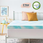 Linenspa 4 Inch Swirl Gel Memory Foam Mattress Topper, King Size – Cooling Gel - Image 6