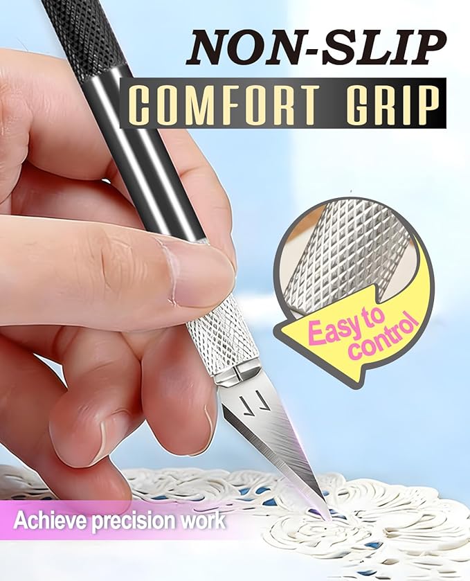 DIYSELF Craft Knife with 10 Extra #11 Blades, Precision Hobby Knife Set with - Image 4