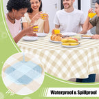 Smiry Plastic Table Cloth, Waterproof Vinyl Tablecloth - Image 2