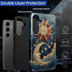 Case for Samsung Galaxy S26 Case, Sun Moon Stars Faux Stained Glass Design- - Image 6