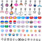 AIPRIDY 208 Pieces Charm Bracelet Making Kit, Unicorn Mermaid Crafts Gifts Set - Image 3