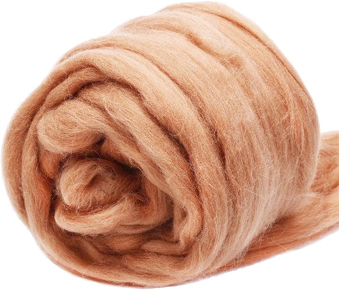 3.53oz Wool Roving, Wool Felting Supplies, Pure Wools, Chunky Yarn, Spinning by Jupean