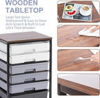 SYKIARIOL Rolling Cart with Drawers, Utility Cart With 8 Drawers and Wooden - Image 4