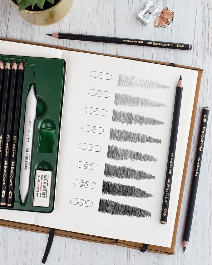Faber-Castell 3 Count Pitt Graphite Matte Tin - Image 4