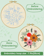ERKOON Punch Needle Kit Beginners Adults, DIY Easy Flower Embroidery Set - Image 3