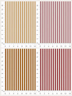 Striped Cotton Fabric Bundle, 5 Coordinating Stripe Fabric Panels, 23.6 x 11.8 - Image 7