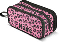 Custom Hot Pink Black Leopard Print Pencil Case Box Boys Girls Personalized by BOENLE-WELCOMEYOURCOMING