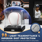 JupDec Baseball Display Case for Single Autograph Ball, UV Protected Stand Box - Image 3