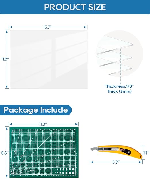 10 PCS Clear Acrylic Sheets, Photo Frame Display, and DIY Craft Projects - Image 2