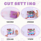 Tintnut Muted Purple Puff Heat Transfer Vinyl Roll, easy cut & weed, stretch - Image 4