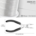 Modacraft 18 Gauge Silver Jewelry Wire & 4-in-1 Pliers Kit - 65FT Anti-Tarnish - Image 2