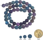 48pcs Natural Matte Colorful Oxidized Gemstone Beads，8mm Frosted Round Loose - Image 2