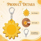 RattanView 24 Pcs Sun Craft DIY Wooden Sun Expressions Kits Color Your Own - Image 2