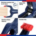 WORKPRO 8-Piece Clamp Set for Woodworking, Light-Duty Quick-Change - Image 4