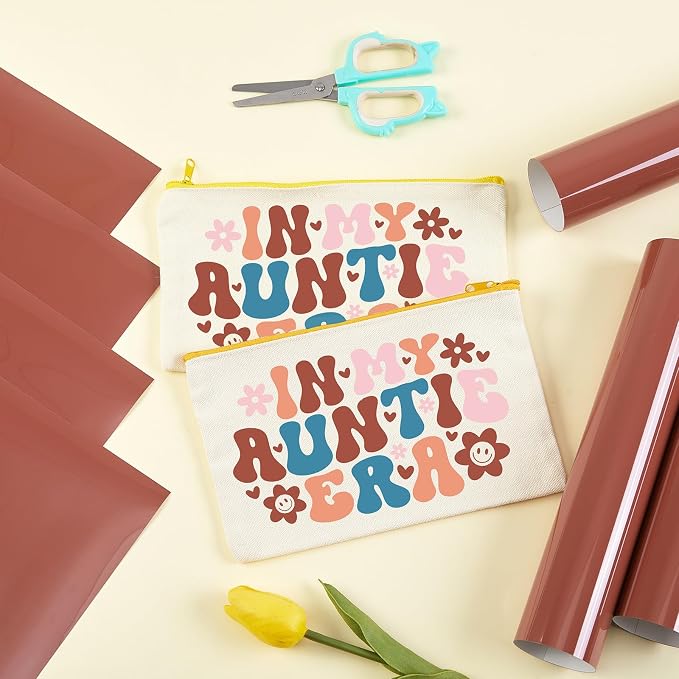 HTVSTD Maroon Brown Boho HTV Heat Transfer Vinyl 8pcs 12×10in | Vivid Color - Image 5