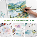 Fuumuui Watercolor Paper Block 11x15 Inch, Smooth Surface 100% Cotton - Image 6