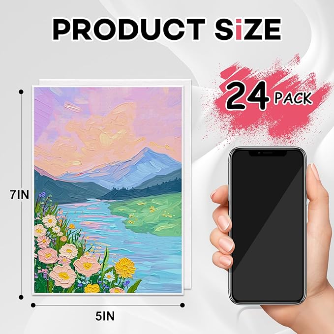 ESRICH Small Canvases for Painting 5x7IN, 24 Pack Small Canvas Boards Painting - Image 2