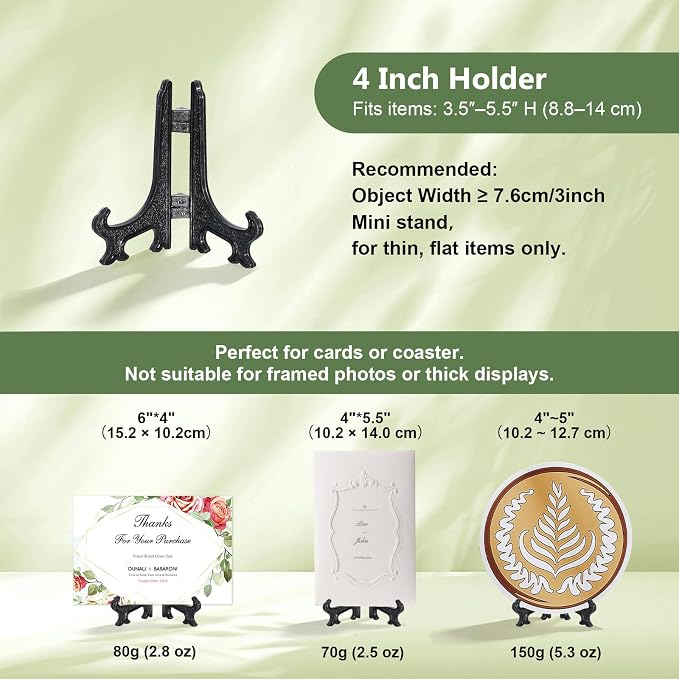 Artliving 4 Inch Acrylic Card Display Stands, Small Plastic Easels and - Image 3