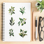 50-Piece Transparent Waterproof Greenery Plant Stickers - Image 3