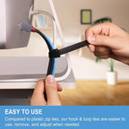 100 PCS 8 Inches Reusable Cable Ties | Adjustable Cord Wraps, Cable Straps | - Image 5