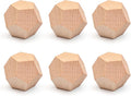 Unfinished Wood Crafts Dice, 6 Pack DIY Wooden Dices 12 Sided Blank Wood Dices by MineIdea
