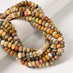 ICAI Natural 5x8mm Rondelle Beads, Abacus Disk Stone Spacer Beads - Image 2
