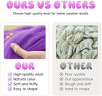 3.53oz Wool Roving: Needle Felting Wool White Roving Wool Felting Supplies Pure - Image 6