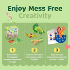 Mumaloo Kids Craft Kit – 10 Dinosaur Art Activities, Ages 4–8 | No-mess - Image 4