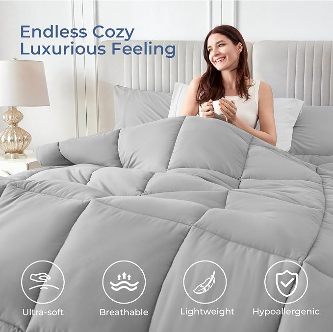 Sasttie Oversized King Comforter Set, 7 Pieces Reversible Bed in a Bag - Image 2