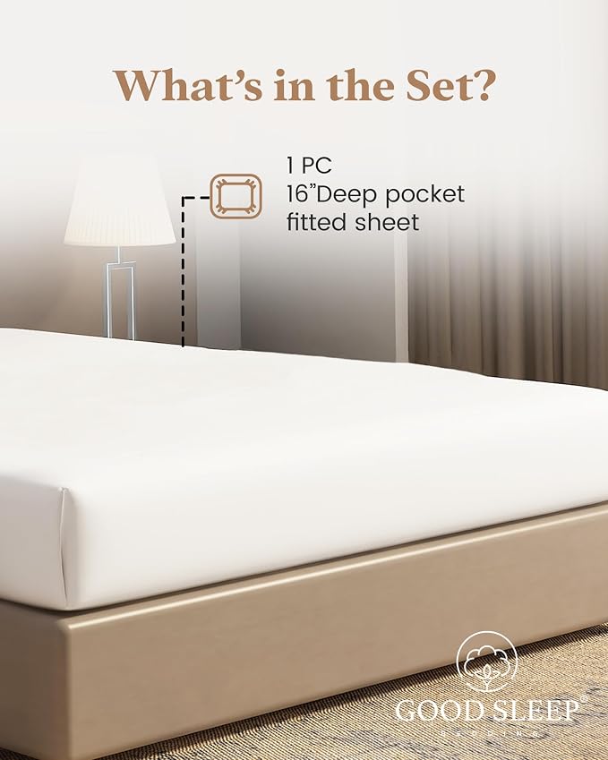 Good Sleep Egyptian Cotton Fitted King Sheet - Image 2