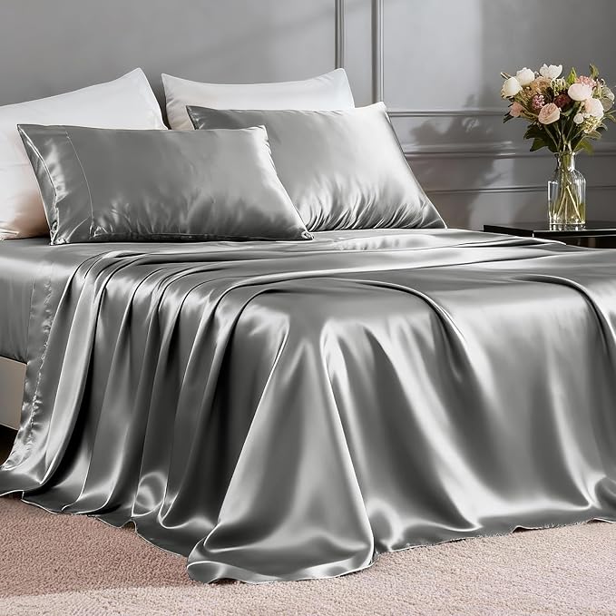 FreshCulture Satin Sheets Twin XL Bed Set by FreshCulture