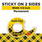 Scotch Double Sided Tape with Tape Dispenser, Office and School Supplies - Image 2