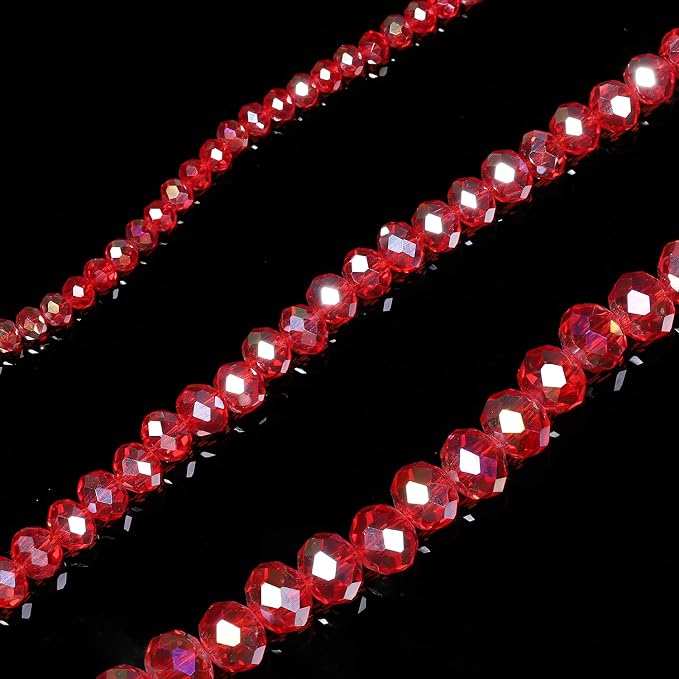 500pcs 6mm Crystal Glass Beads for Jewelry Making Faceted Rondelle Flat Beads - Image 4