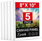 ESRICH Canvas Boards for Painting, 5 Pack Canvases for Painting 8x10 Cotton by ESRICH