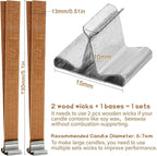 MAQIHAN 100 Wood Wicks for Candles Making - Image 2