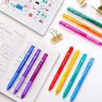 Lineon Erasable Gel Pens, 15 Colors Retractable 0.5mm Fine Point Erasable Pens - Image 8