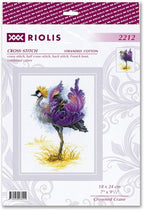 RIOLIS - Crowned Crane 2212, Cross Stitch Kits 7" x9½, Cross Stitch Kits - Image 2