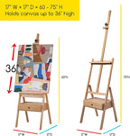MEEDEN Painting Easel with Storage Drawer, Studio H-Frame Easel- Adjustable - Image 2