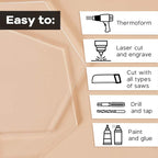BENECREAT 20PCS 3.2x2.8 Inch Clear Acrylic Sheet Hexagon Cast Sheet - Image 5